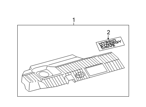 2016 Toyota Prius V Engine Appearance Cover Nameplate Diagram for 11291-37060