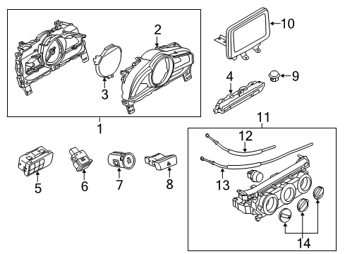 2018 Toyota Yaris iA Cluster & Switches, Instrument Panel Cluster Assembly Diagram for 83800-WB041