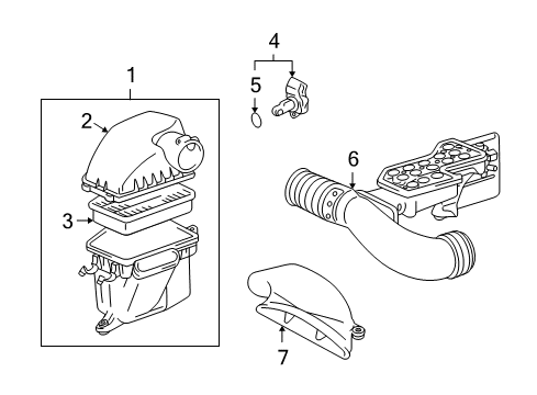 2009 Lexus SC430 Powertrain Control Pipe, Intake Air Connector Diagram for 17875-50340