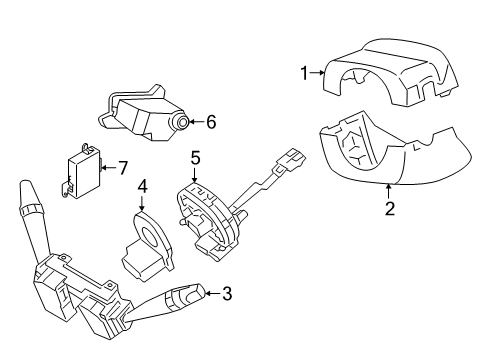 2016 Kia K900 Switches Switch Assembly-Multifunction Diagram for 934003T141