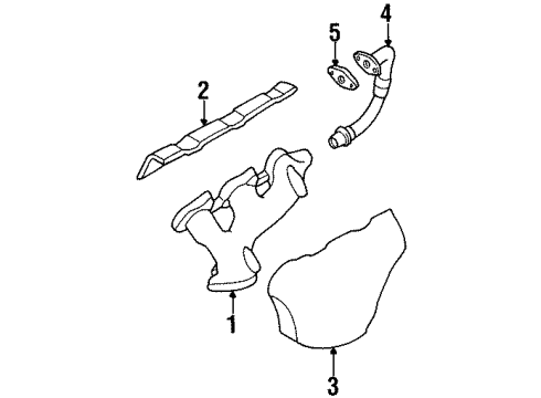 1997 Hyundai Sonata Exhaust Manifold Exhaust Manifold Diagram for 28511-33361
