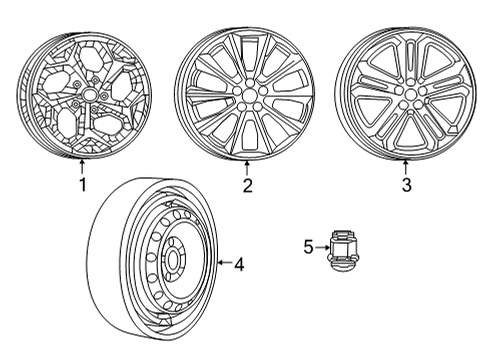2021 Chrysler Pacifica Wheels ALUMINUM Diagram for 7BE53LS1AA