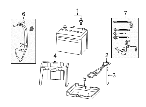 2007 Honda CR-V Battery Sub-Wire, Starter Diagram for 32111-RZA-A00