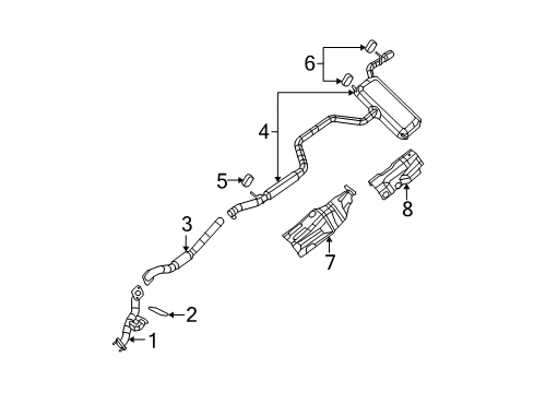2009 Chrysler Sebring Exhaust Components Exhaust Pipe Diagram for 4766015AD