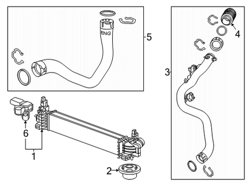 2022 Chevrolet Trailblazer Intercooler Outlet Tube Diagram for 60004770
