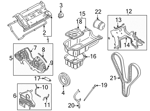 2001 Hyundai Sonata Filters Fuel Filter Assembly Diagram for 31911-34000