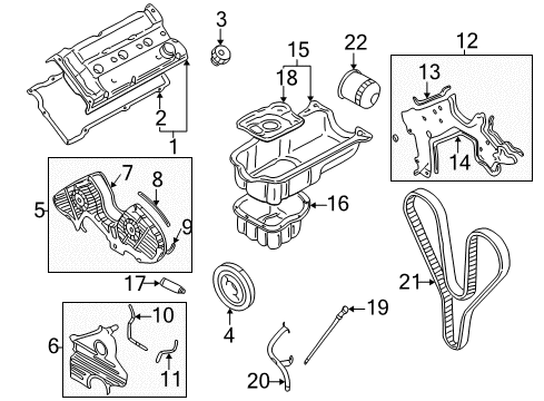 2001 Hyundai Sonata Filters Cap-Oil Filler Diagram for 26510-37100