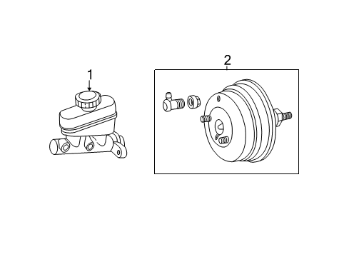 2008 Ford Ranger Hydraulic System Booster Assembly Diagram for 7L5Z-2005-AA