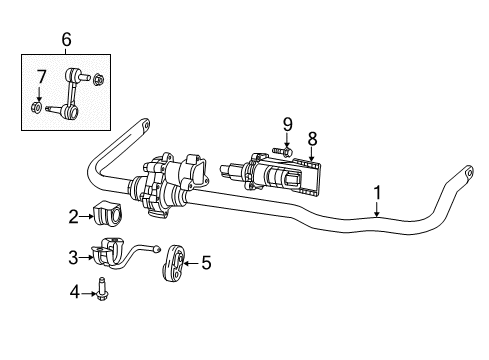 2015 Ram 2500 Stabilizer Bar & Components - Front RETAINER-STABILIZER Bar BUSHING Diagram for 68206864AA