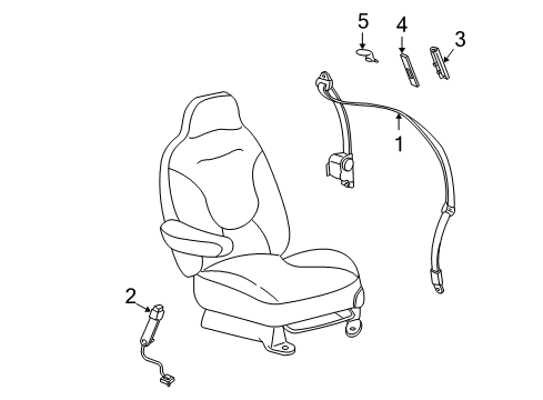 2006 Ford Freestar Seat Belt Seat Belt Reinforcement Diagram for XF2Z-17601A81-CC