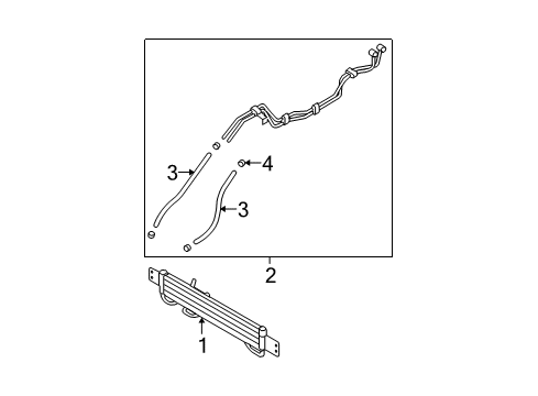 2007 Kia Sorento Trans Oil Cooler Hose-Oil Cooler Diagram for 254213E940