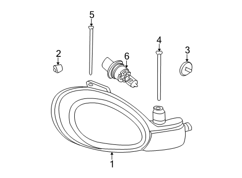 2005 Dodge Neon Bulbs Driver And Passenger Headlights Diagram for 5288511AE