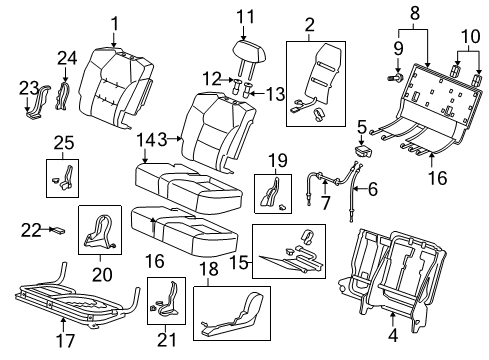 2008 Acura MDX Heated Seats Cover (Outer) (Graphite Black) Diagram for 81759-STX-A01ZA