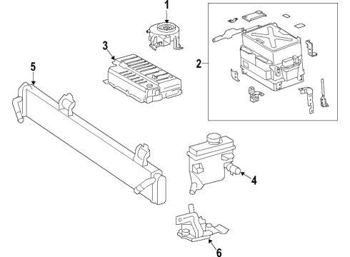 2019 Nissan Rogue Hybrid Components, Battery, Cooling System Body Control Module Diagram for 284B1-7FL1A