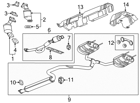 2017 Buick LaCrosse Exhaust Components Front Pipe Diagram for 84262663