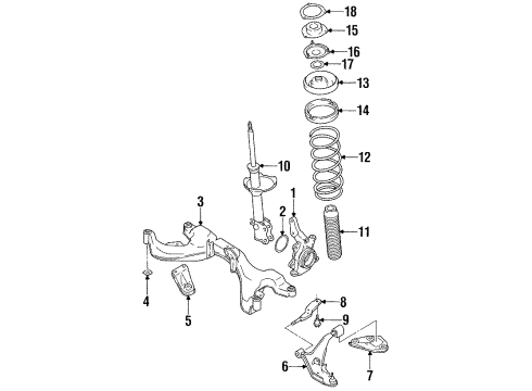 1996 Nissan Maxima Front Suspension Components, Lower Control Arm, Stabilizer Bar Shield Dust Diagram for 39252-0E000