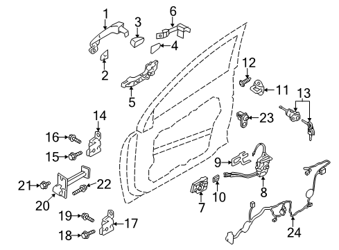 2011 Hyundai Sonata Switches Checker Assembly-Front Door, LH Diagram for 79380-3S000