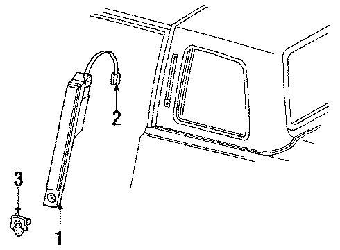 1986 Oldsmobile 98 Exterior Lamps Opera Lamp Connector Diagram for 12102692