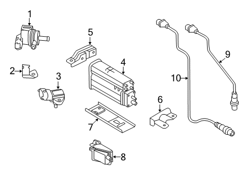 2019 Kia Cadenza Emission Components Canister Assembly Diagram for 31420F6500
