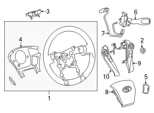 2017 Toyota Prius V Cruise Control System Sensor Diagram for 88210-47070