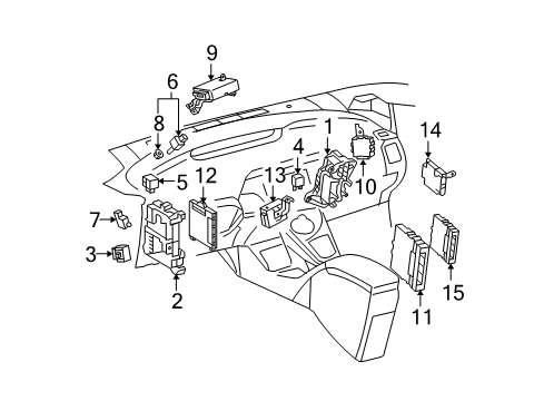 2013 Toyota Prius Plug-In Electrical Components Junction Block Diagram for 82730-47510