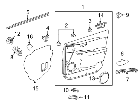 2016 Lexus NX200t Mirrors Mirror Assembly, Outer Rear Diagram for 87940-78010-C0