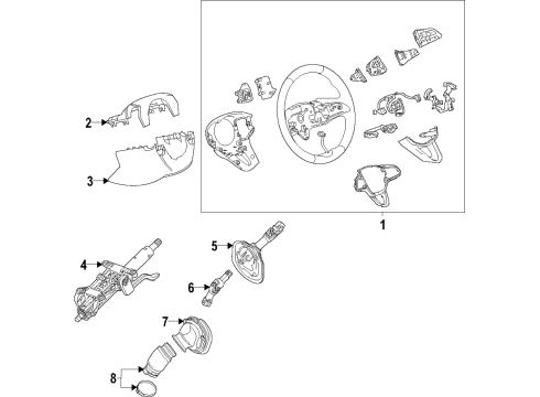 2021 Buick Envision Steering Column & Wheel, Steering Gear & Linkage Steering Wheel Diagram for 85170708