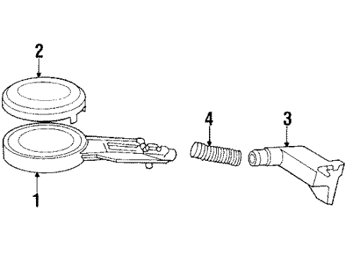 1985 Oldsmobile Firenza Air Inlet Air Cleaner Diagram for 25043495
