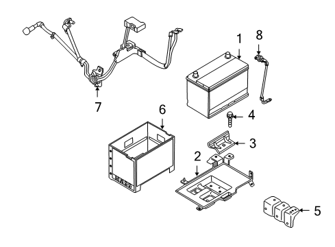 2009 Kia Rondo Battery Wiring Assembly-Earth Diagram for 918301D301