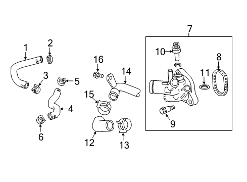 2017 Chevrolet Spark Powertrain Control Upper Hose Diagram for 42456626