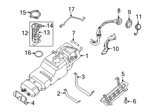 Diagram for 2008 Nissan Armada Fuel System Components 