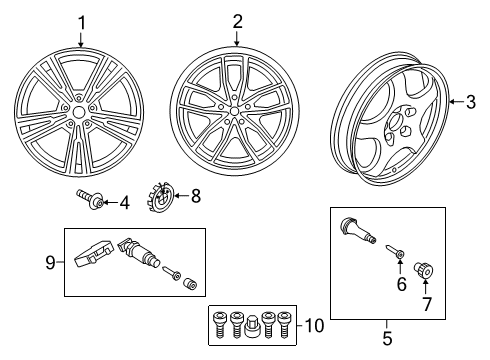 2020 BMW Z4 Wheels Disk Wheel, Light Alloy, In Diagram for 36118089875