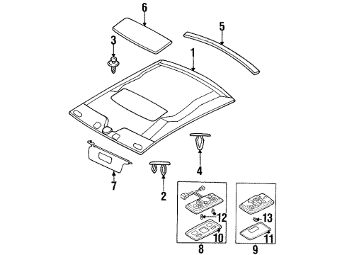 1995 Kia Sephia Bulbs Not Applied Diagram for 0K9A051310A06