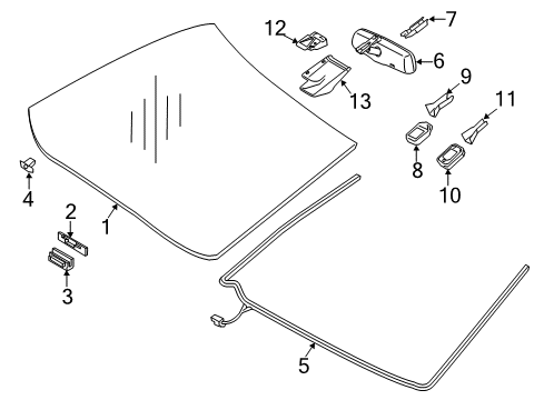 2014 Lexus ES300h Automatic Temperature Controls Cover, Inner Rear View Diagram for 87818-76010