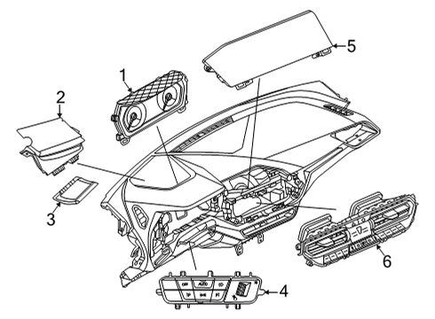 2021 BMW 228i xDrive Gran Coupe A/C & Heater Control Units INSTRUMENT CLUSTER Diagram for 62105A0BF66