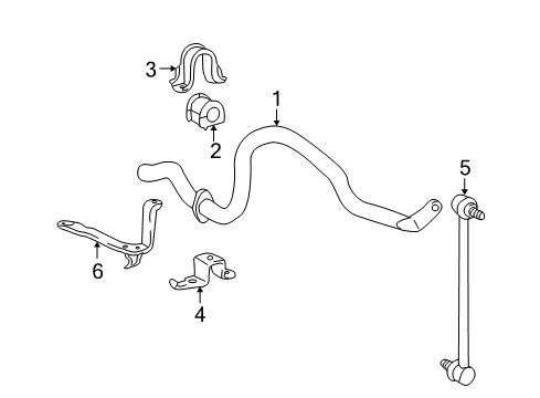 2010 Lexus RX450h Stabilizer Bar & Components - Front Bracket, STABILIZER Diagram for 48824-48020