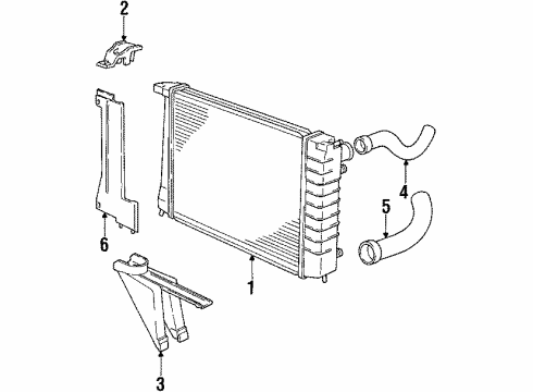 1991 BMW 750iL Radiator & Components Return Hose Diagram for 64211379942