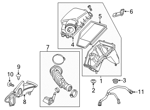 2021 Chevrolet Malibu Filters Air Cleaner Assembly Diagram for 84588870