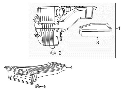 2019 Chrysler Pacifica Air Intake RESONATOR-Air Cleaner Diagram for 68372833AA