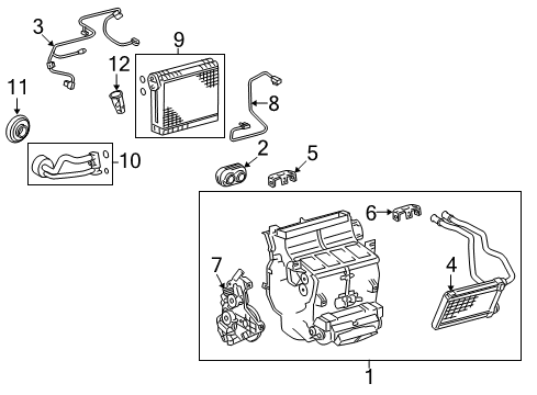 2016 Toyota Tundra HVAC Case Wire Harness Diagram for 82210-0C040