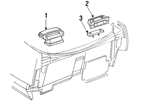 1988 Buick LeSabre High Mount Lamps Lamp Asm-Stop High Level *Black Diagram for 16508281