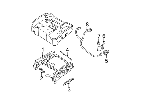 1999 Oldsmobile Alero Tracks & Components Switch Asm, Driver Seat Adjuster *Pewter Diagram for 22609397
