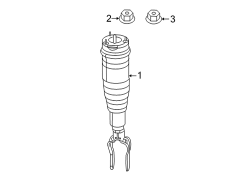 2021 Jeep Grand Cherokee L Struts & Components - Front AIR SUSPENSION Diagram for 68459085AD