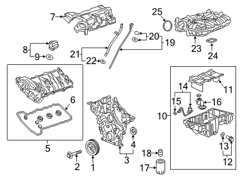 2019 Buick Enclave Throttle Body Dipstick Diagram for 12677182