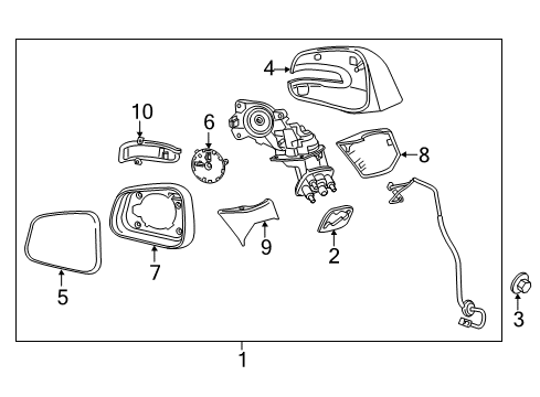 2019 Buick Encore Outside Mirrors Lamp Diagram for 42492876