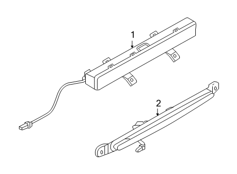 2012 Infiniti G37 High Mount Lamps Lamp Assembly-Stop Diagram for 26590-JL02A