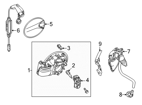 2013 Toyota Prius Plug-In Quarter Panel & Components Battery Charger Grommet Diagram for G926H-47010