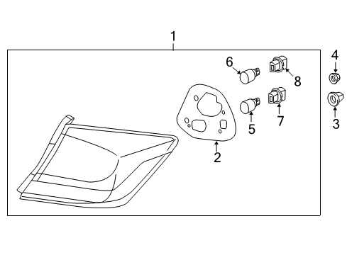 2013 Honda Civic Bulbs Taillight Assy., L. Diagram for 33550-TR0-A51