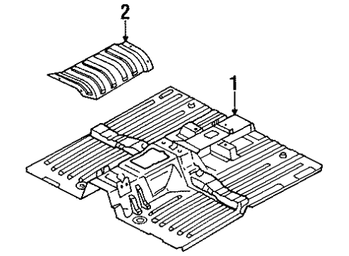 1997 Kia Sportage Floor Panel Assembly-FFLOOR Diagram for 0K01F5360X