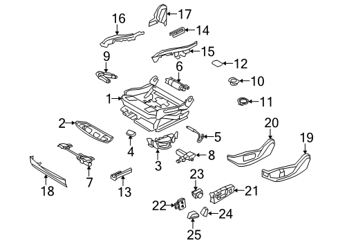 2007 BMW X5 Lumbar Control Seats Insert For Ventilator Diagram for 52107068075